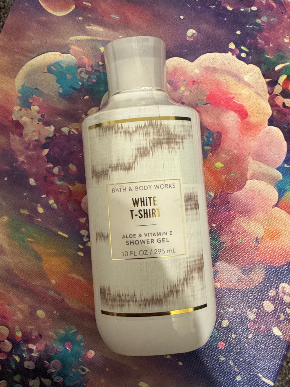 Bath & Body Works White T-Shirt Shower Gel - White with Gold Accents
